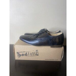Bed|Stu Newman Black Hand Wash Mens Leather Shoes Oxfords Size 13 Mens